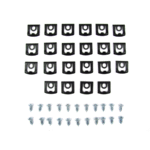 1968-76 A Body (2dr Hardtop) Rear Glass Molding Clip Kit, 44 pcs