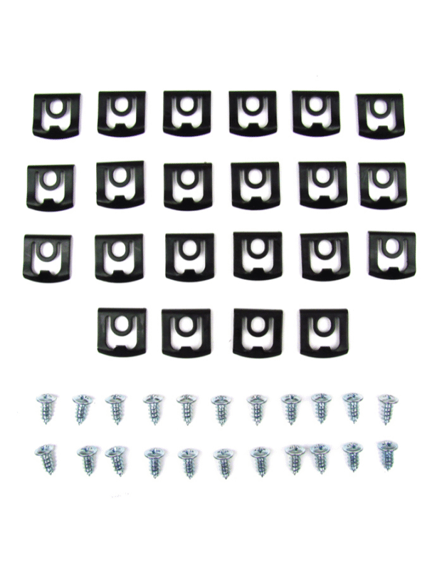 1968-76 A Body (2dr Hardtop) Rear Glass Molding Clip Kit, 44 pcs