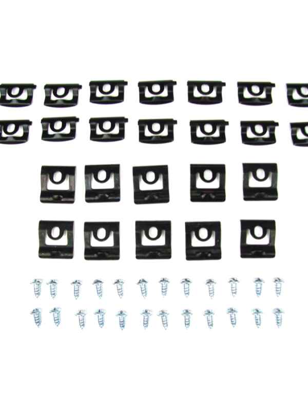 1968-70 B Body (Except Convertible) Front Windshield Molding Clip Kit, 48 pcs