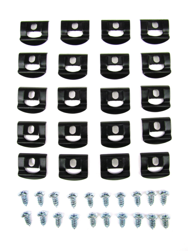 1968-70 B Body (2dr Hardtop Coupe) Rear Glass Molding Clip Kit, 40 pcs