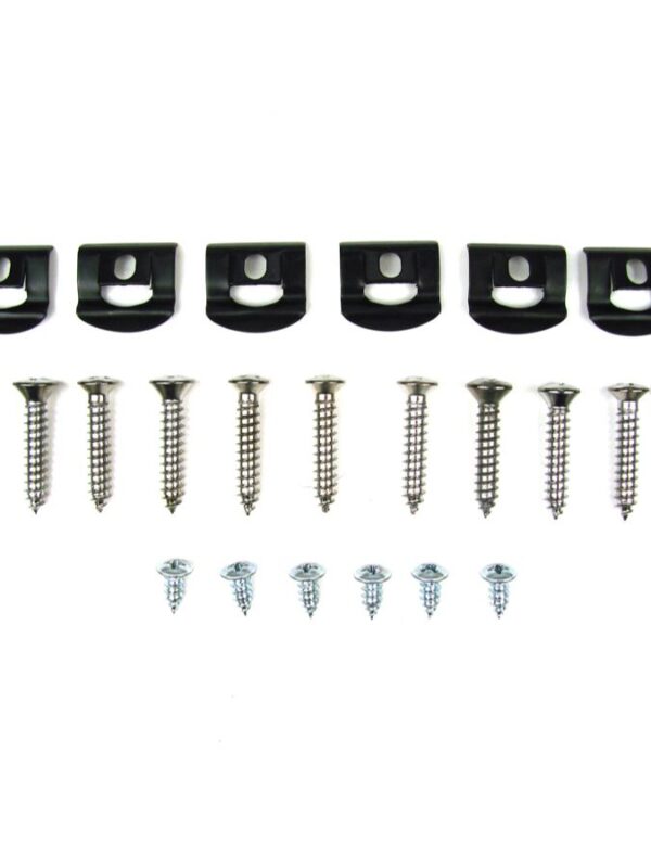 1964-65 B Body (Sedan) Rear Glass Molding Clip Kit, 23 pcs