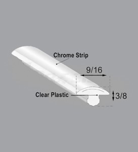 1971-93 Dodge (D/W, B Series, Ramcharger) Windshield Lockstrip (Chrome)