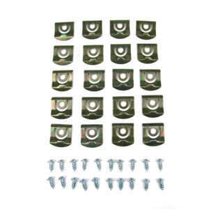  1966-67 B Body (2dr Hardtop) Rear Glass Molding Clip Kit, 40 pcs - image-1 - Justmopar  Mopar Weatherstripping