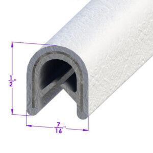  1963-69 A Body, 1962-67 B Body (2dr Sdn) Qtr Window Trim (White, Order per foot) - image-1 - Justmopar  Mopar Weatherstripping