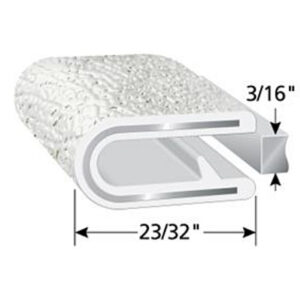  1966-74 Mopar (All Hardtop Models) Door Edge Guard (White, Order by the foot) - image-1 - Justmopar  Mopar Weatherstripping