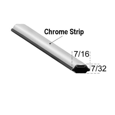 Universal Rubber Lock Strip with Chrome (50ft)